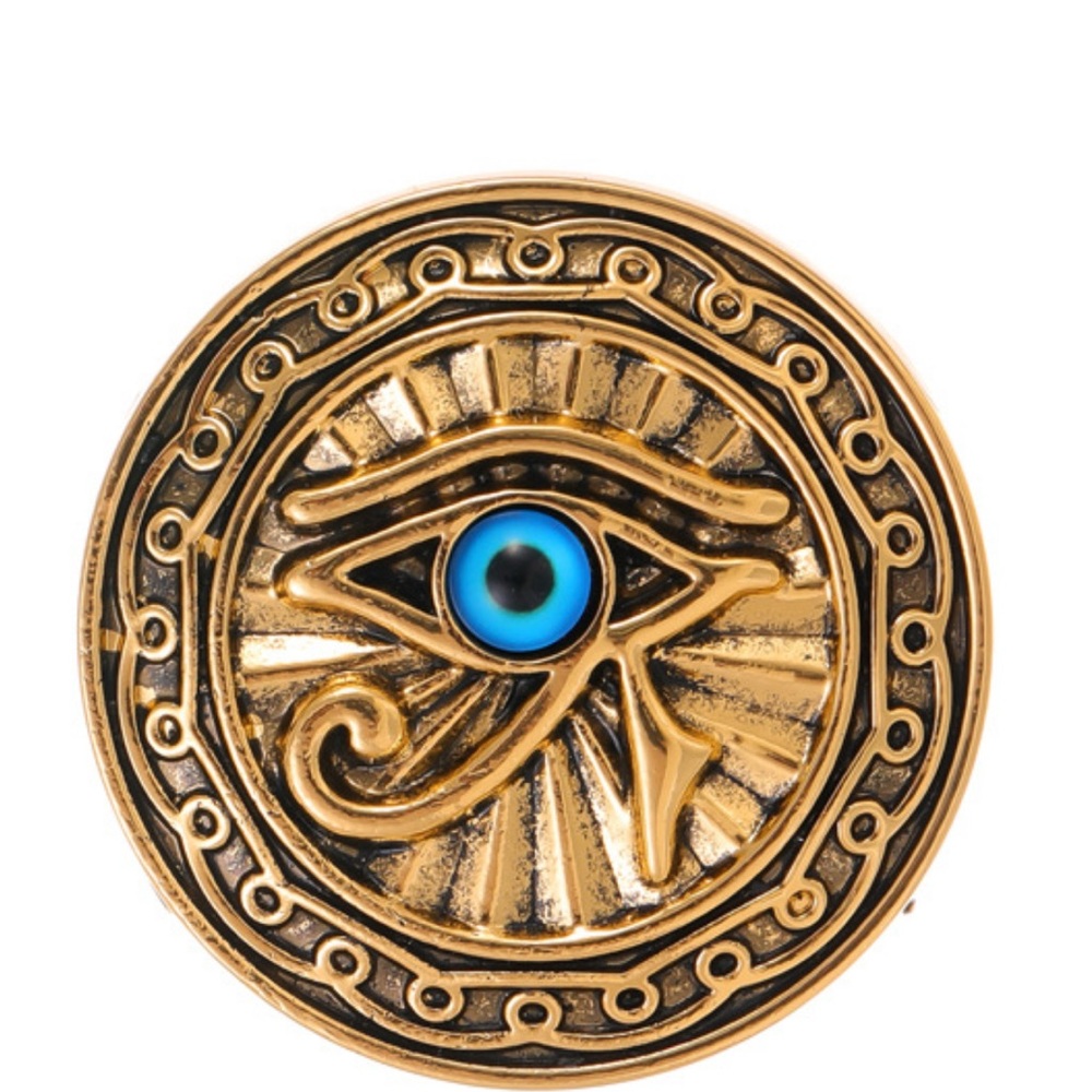 New Gold Eye of Horus Brooch Retro Style Jewelry Unisex